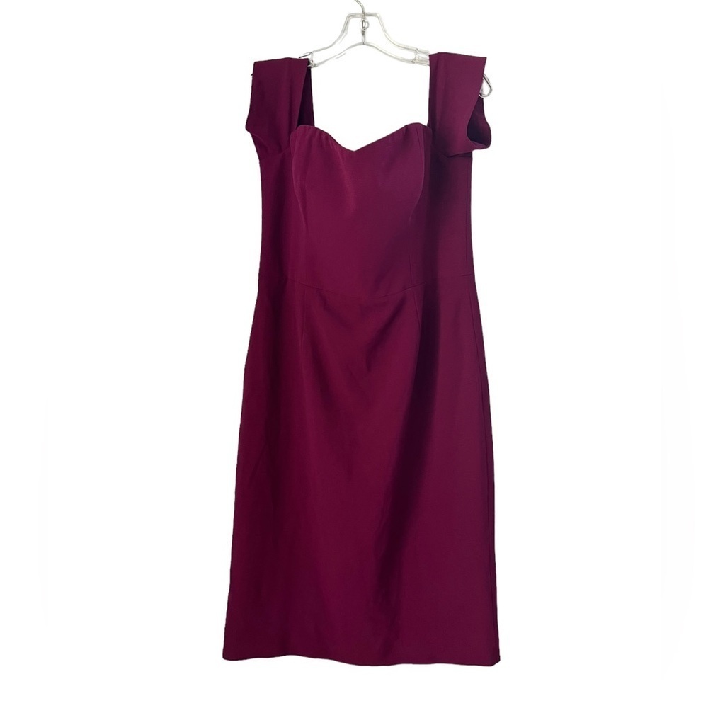Dress The Population Burgundy Off The Shoulder Midi Dress
